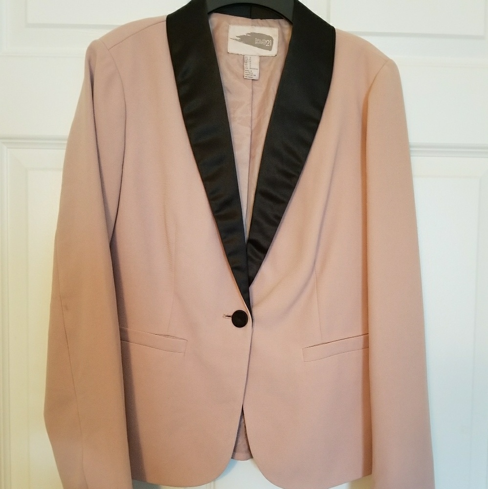 Blush dress blazer